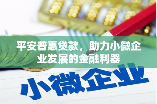 梁河平安普惠贷款，助力小微企业发展的金融利器
