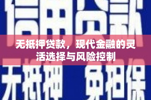 梁河无抵押贷款，现代金融的灵活选择与风险控制