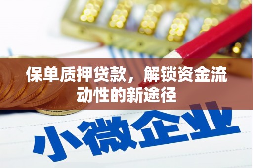 梁河保单质押贷款，解锁资金流动性的新途径