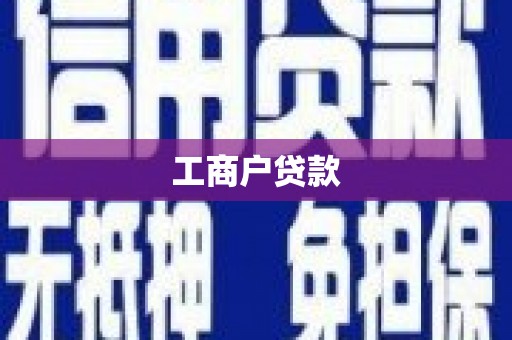 梁河工商户贷款