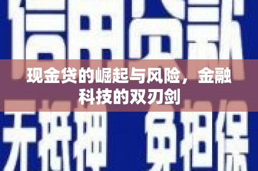 梁河现金贷的崛起与风险，金融科技的双刃剑
