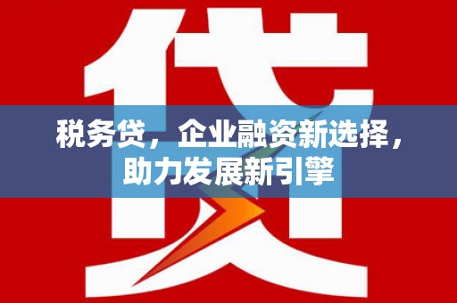 梁河税务贷，企业融资新选择，助力发展新引擎