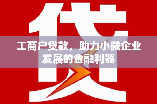 梁河工商户贷款，助力小微企业发展的金融利器